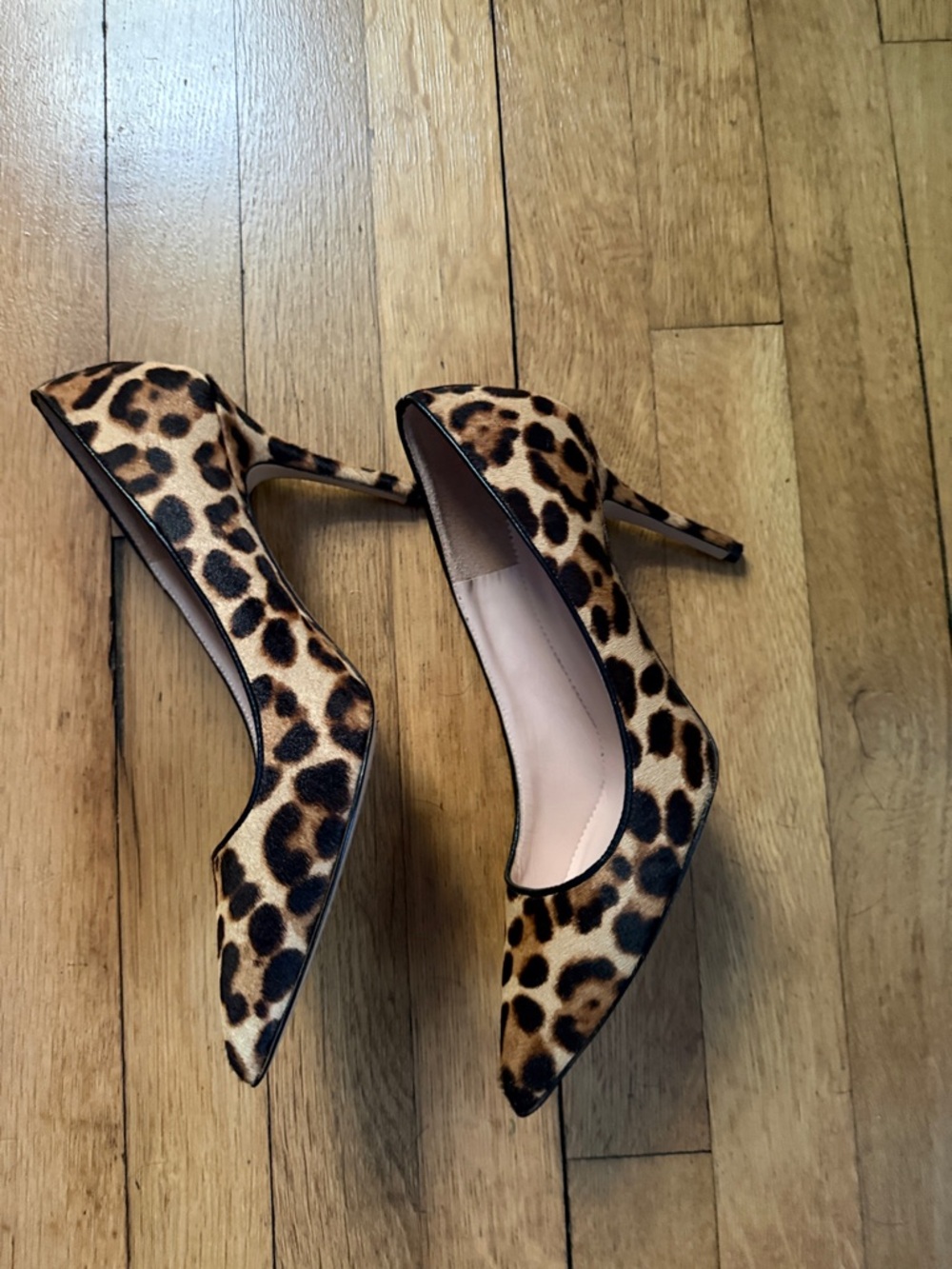 J. Crew Leopard-Print Pointed-Toe Pumps in Brown and Black - Picture 2 of 4